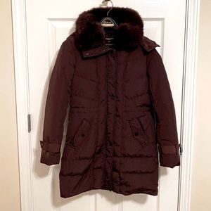 Kenneth Cole New York Dk Purple Down Coat